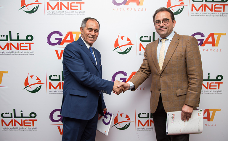 Signature d’un partenariat entre GAT ASSURANCES, GAT VIE et la Mutuelle Nationale de l’Enseignement de Tunisie MNET